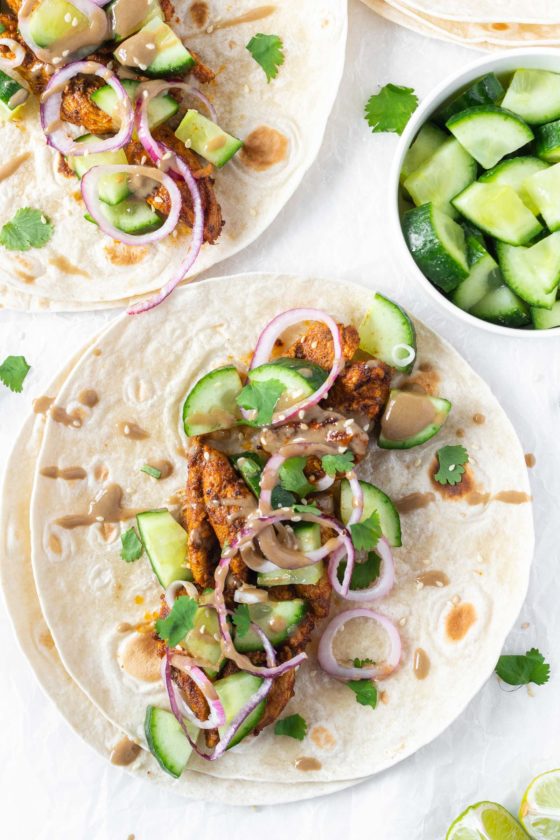Middle Eastern Chicken Wraps