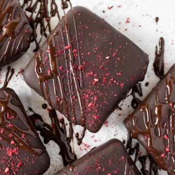 Dark Chocolate Raspberry Cookie Bars