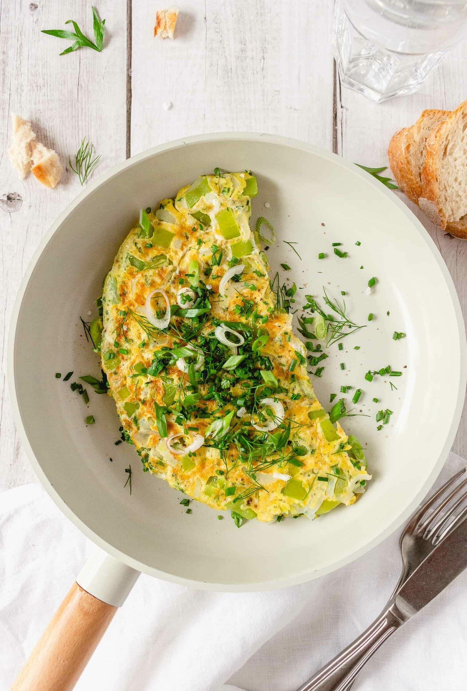 Spicy Herb And Greens Omelette