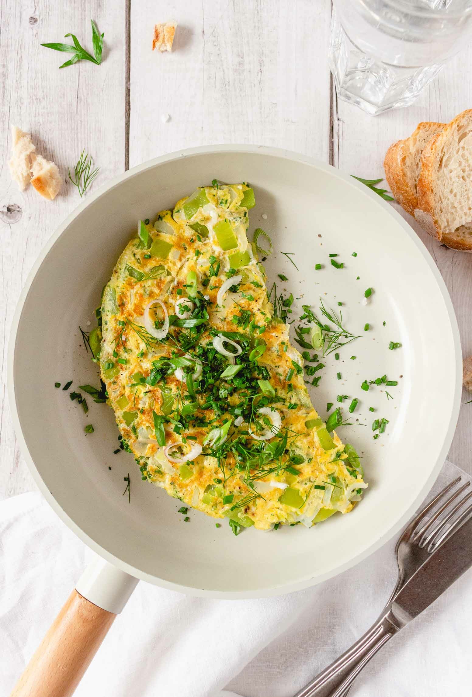 Spicy Herb and Greens Omelette Encore & More