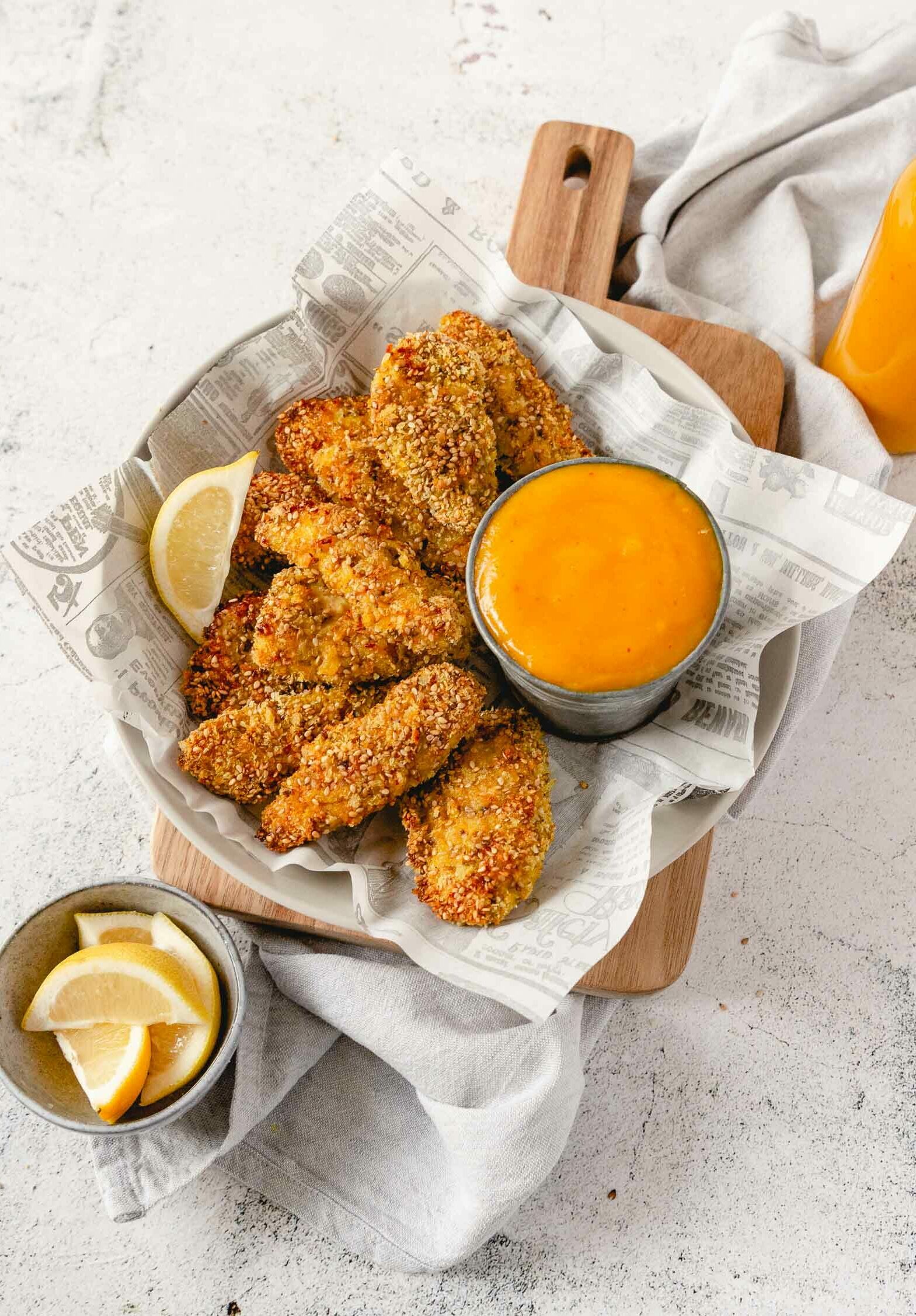 Crispy Baked Sesame Chicken Tenders