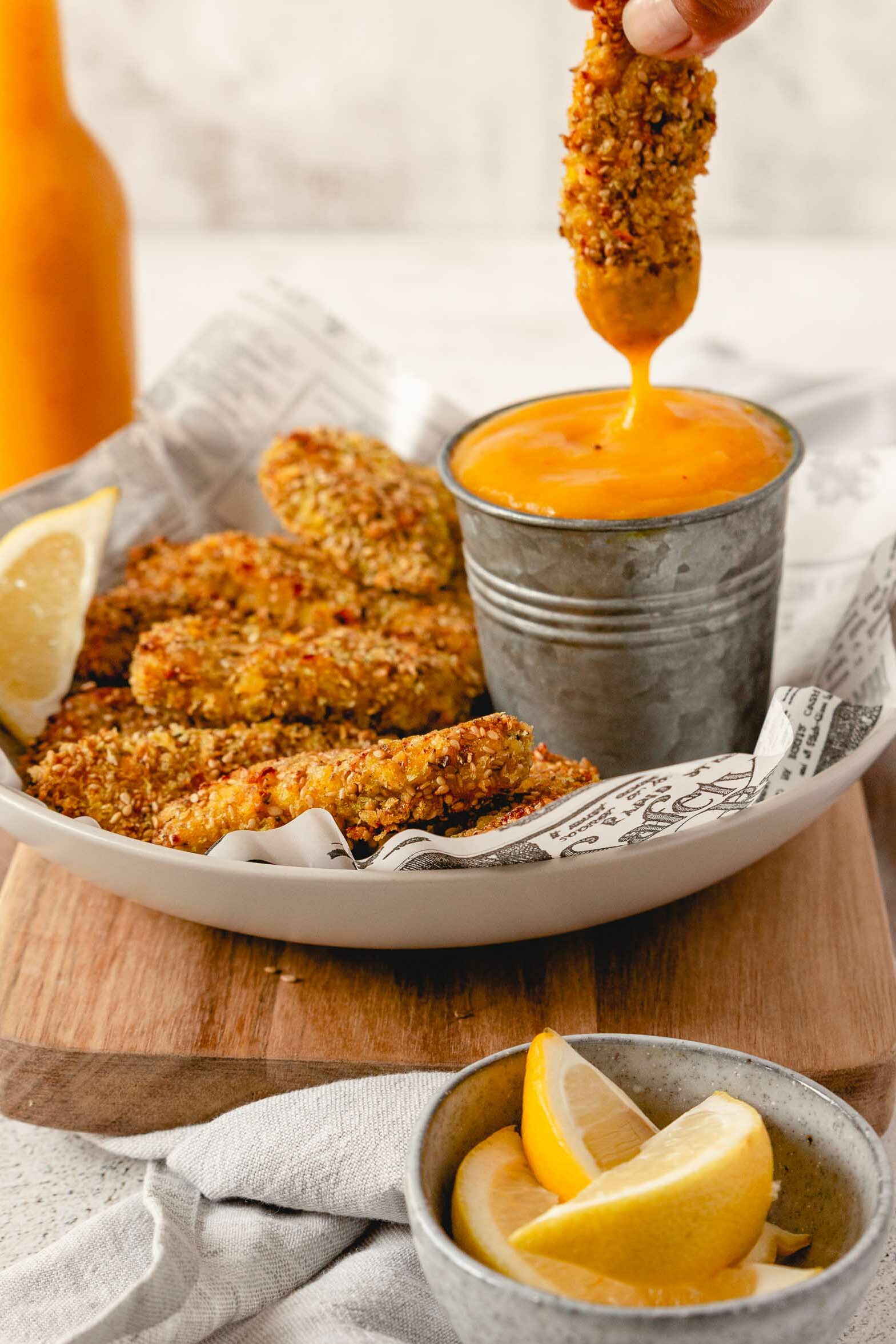 Crispy Baked Sesame Chicken Tenders