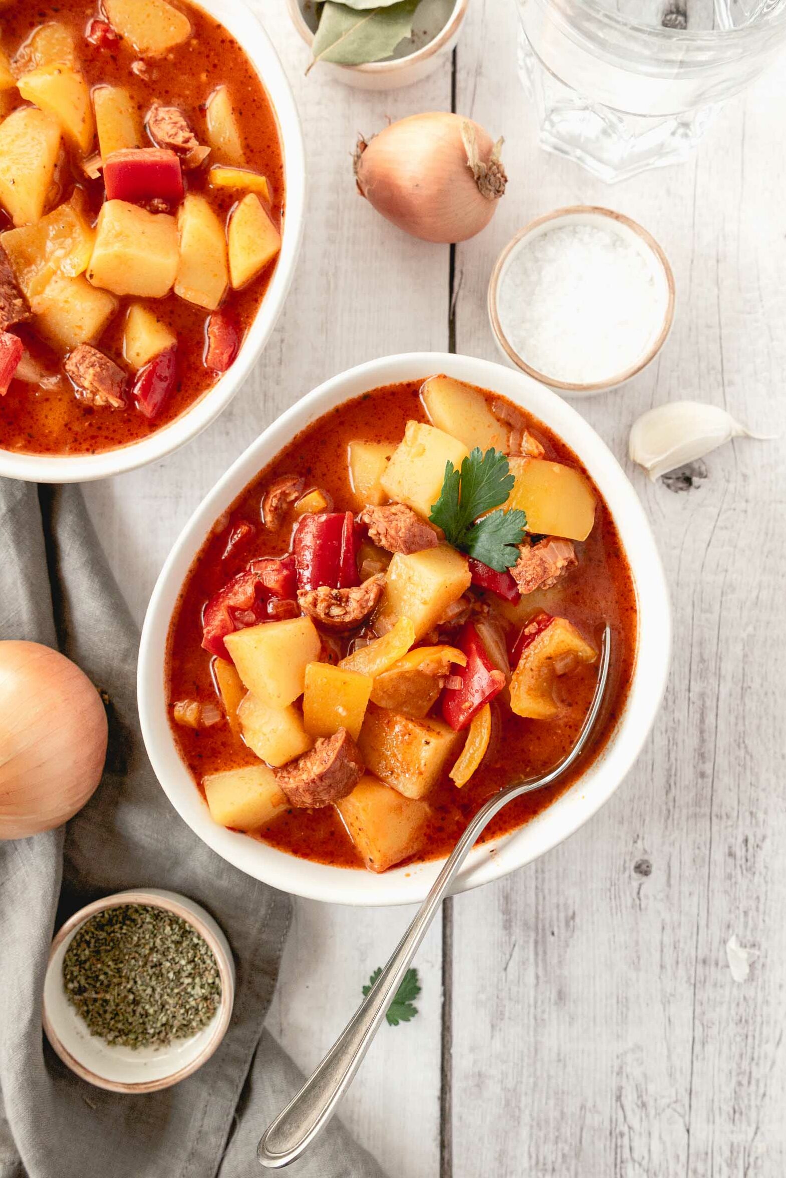 Potato Pepper Chorizo Goulash