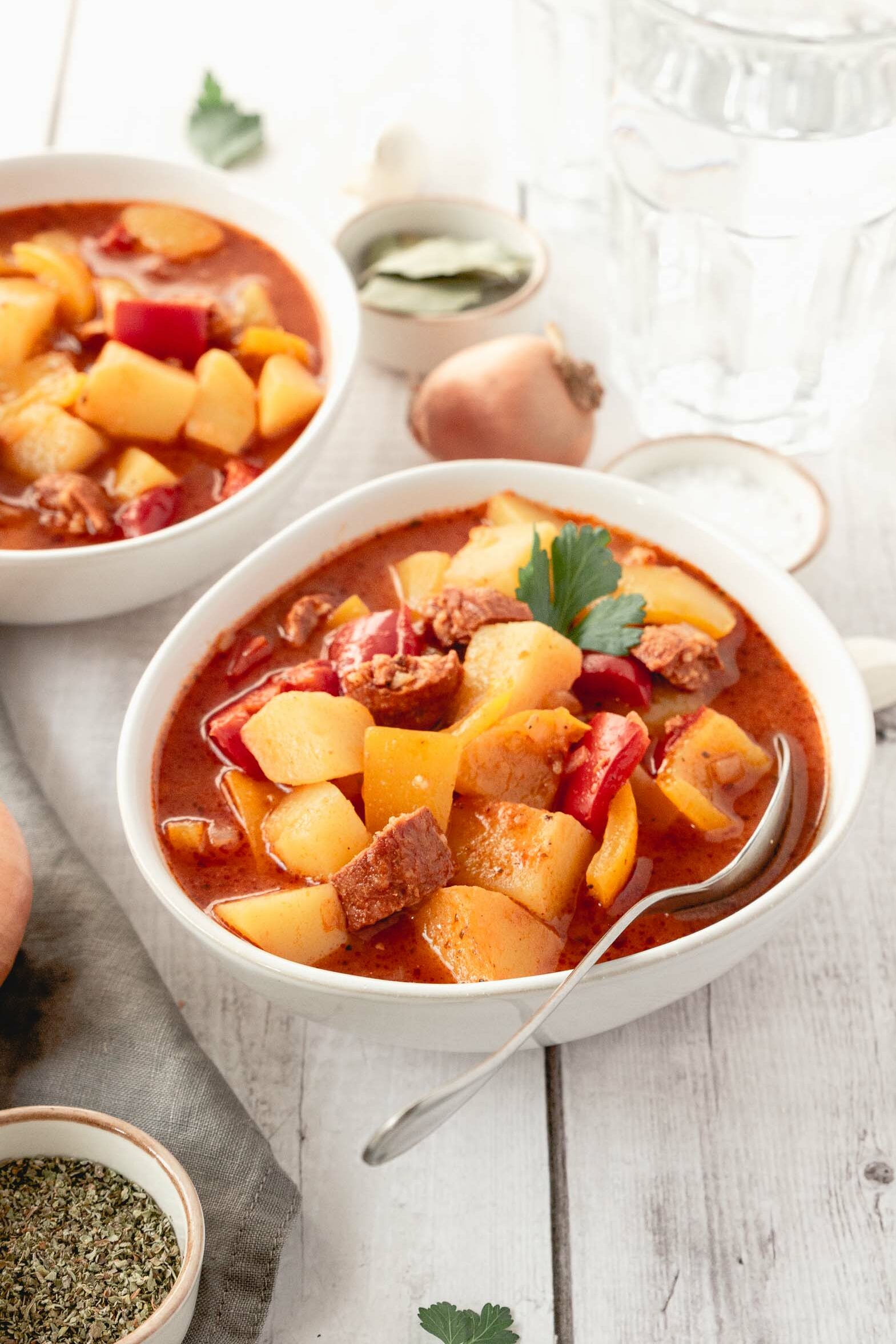 Potato Pepper Chorizo Goulash