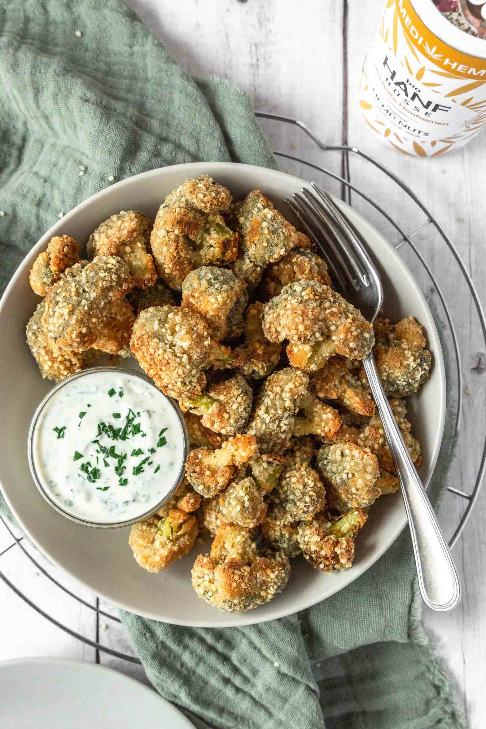 Crispy Baked Hemp Seed Broccoli