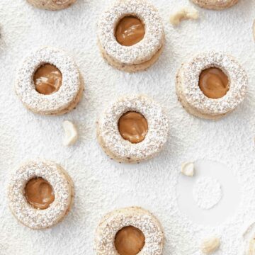 Cashew Butter Linzer Cookies (Low Sugar)