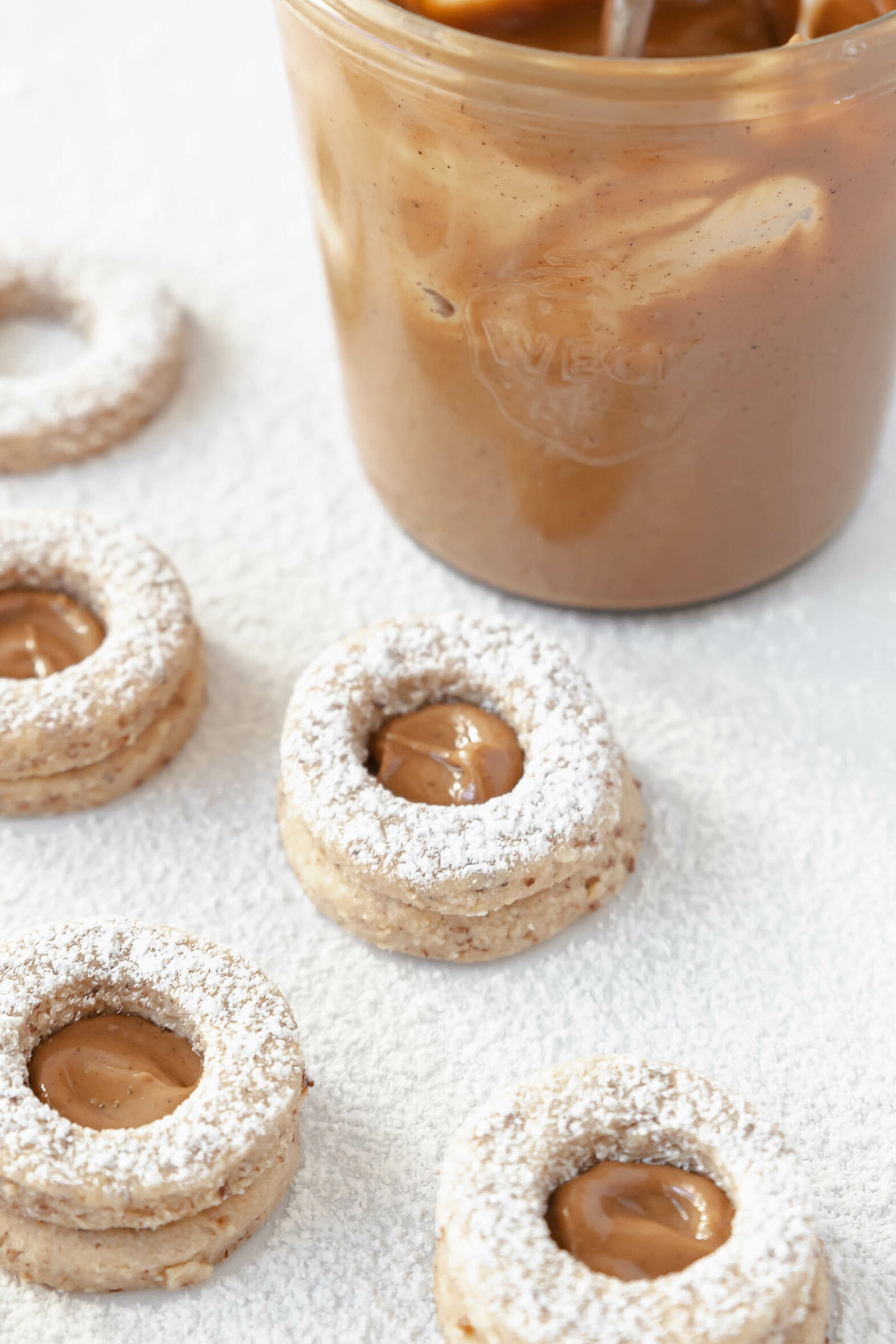 Cashew Butter Linzer Cookies (Low Sugar)