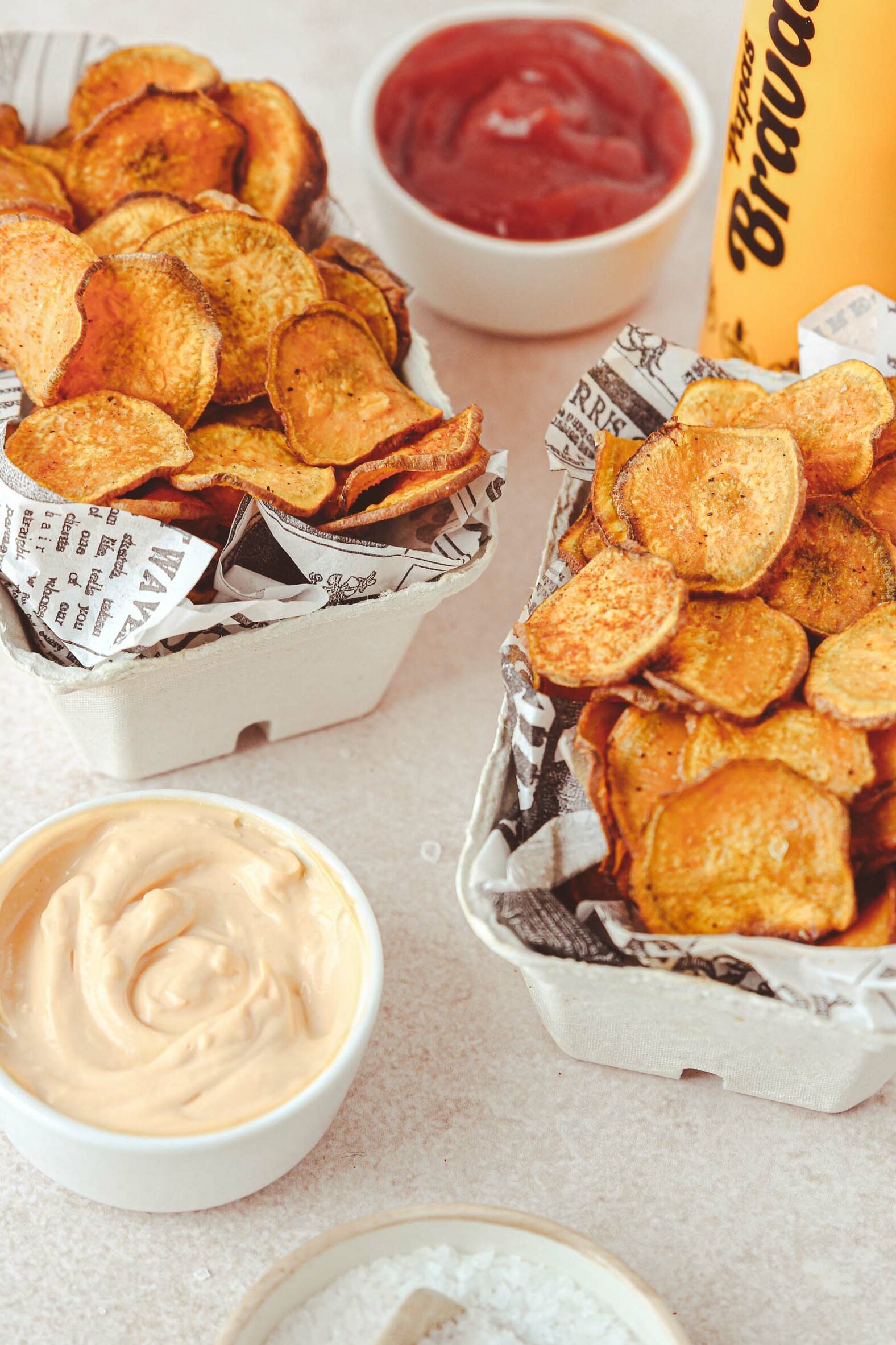 Easy Baked Sweet Potato Chips