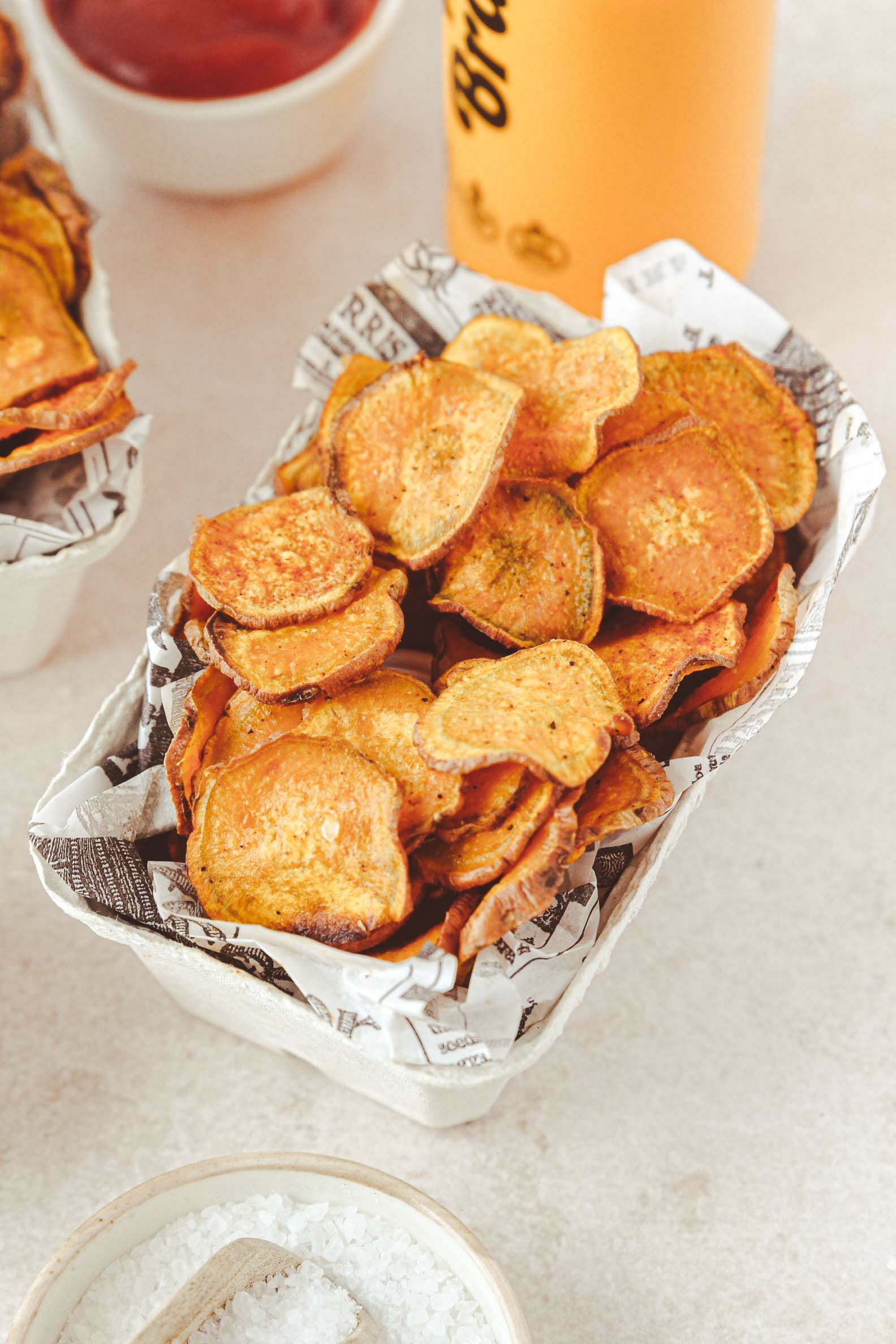 Easy Baked Sweet Potato Chips