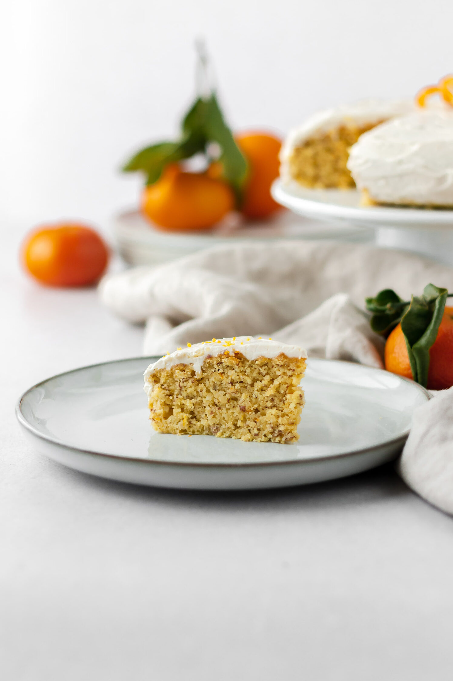 Grain Free Orange Cake with Cardamom Frosting