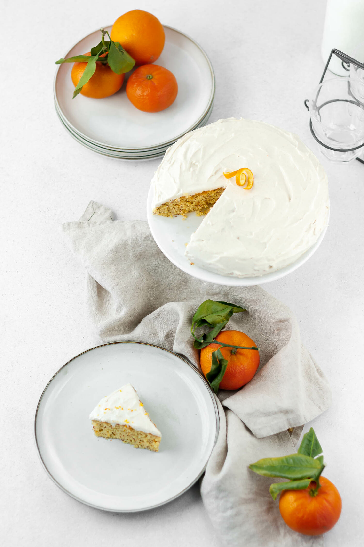 Grain Free Orange Cake with Cardamom Frosting