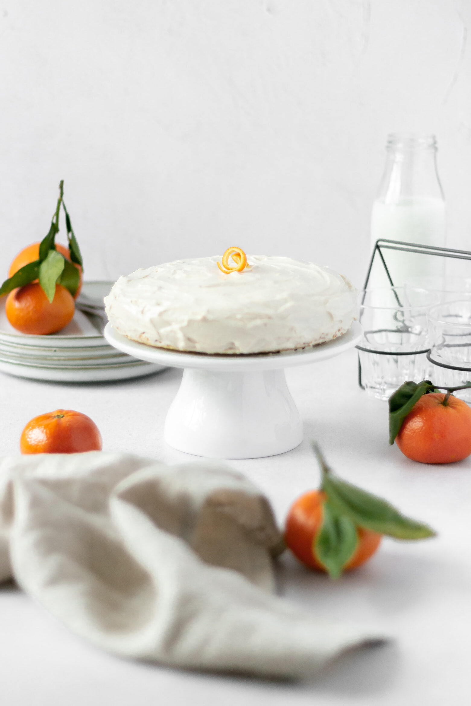 Grain Free Orange Cake with Cardamom Frosting