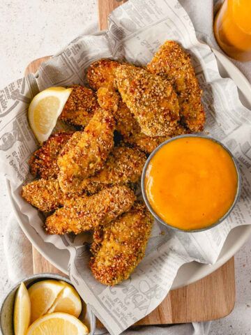 Crispy Baked Sesame Chicken Tenders