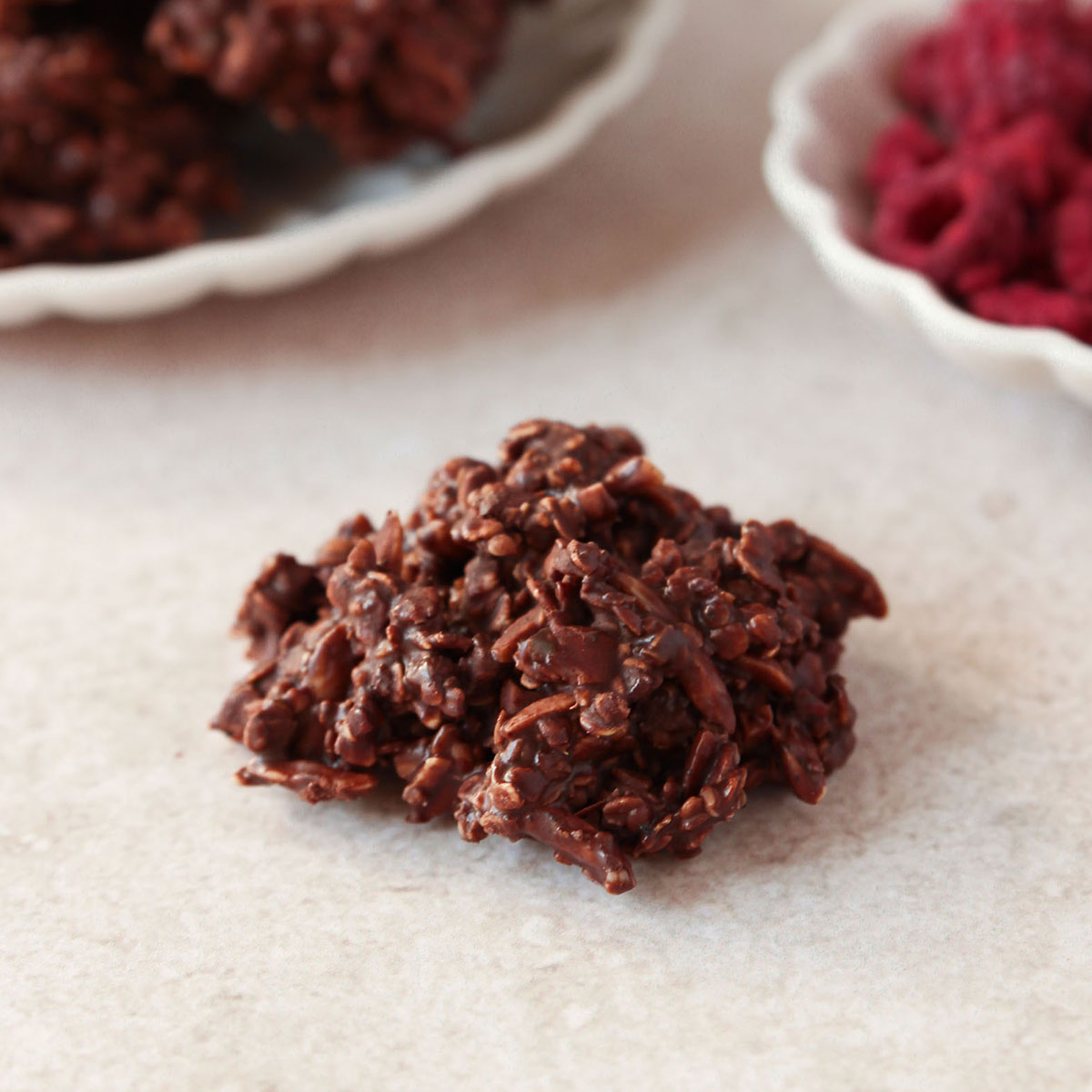 No-Bake Chocolate Berry Protein Crunchies