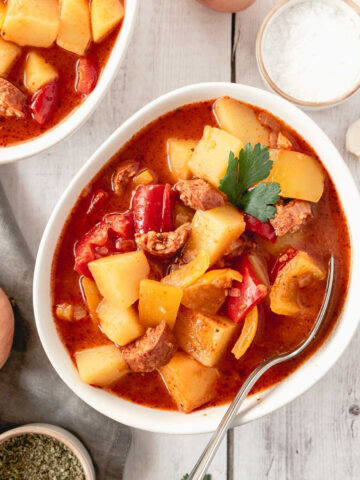 Potato Pepper Chorizo Goulash