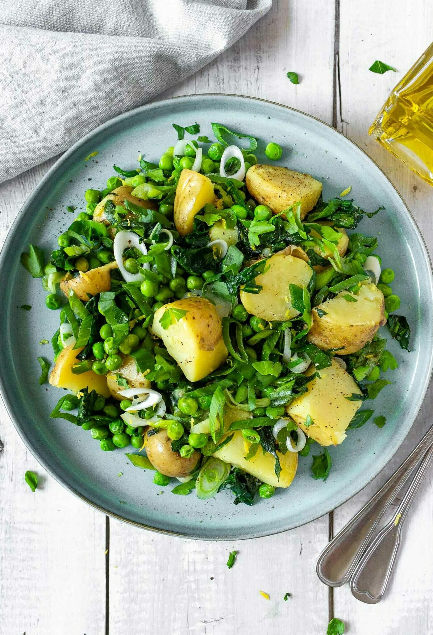 New Potatoes, Wild Garlic and Spring Greens