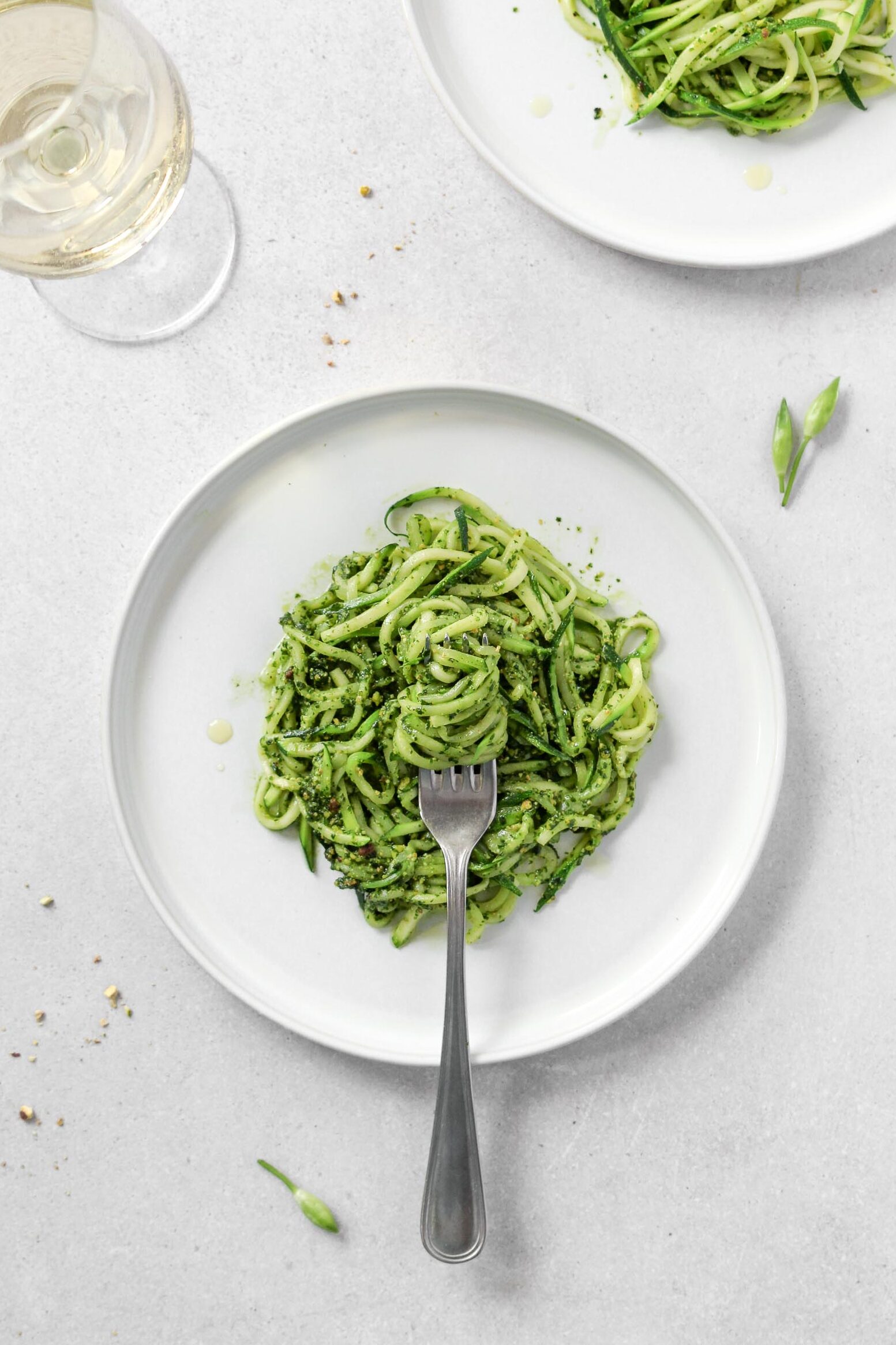 Wild Garlic Pistachio Pesto Zoodles