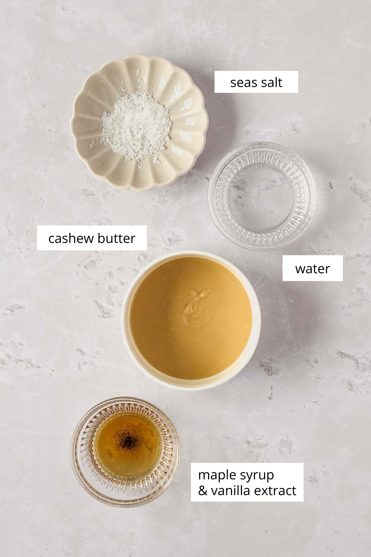 ingredients for vegan caramel sauce