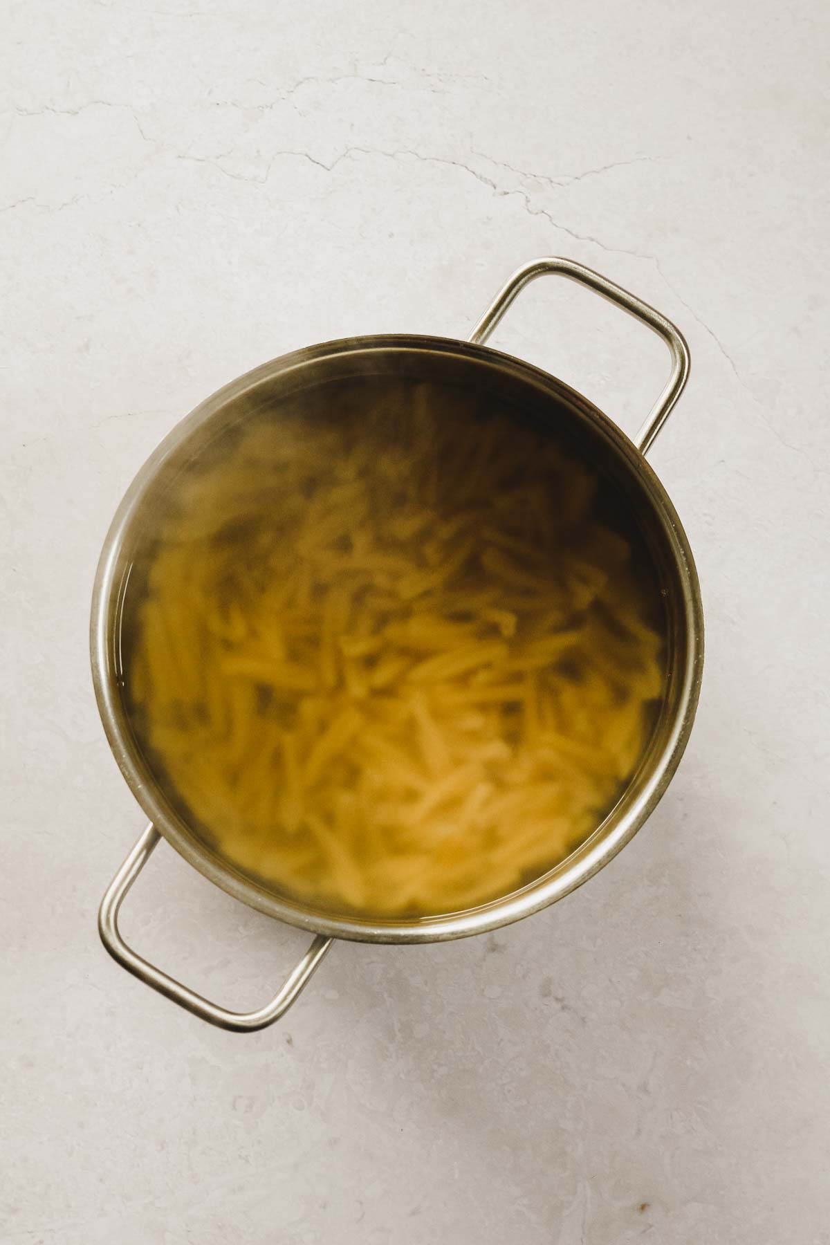 cooking casarecce pasta in big pot.